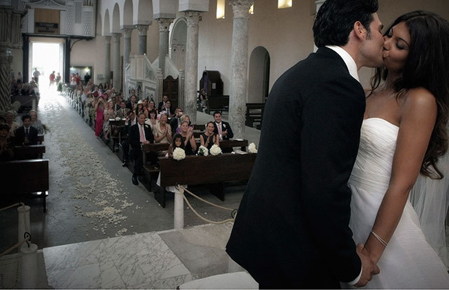Catholic wedding ceremony in Ravello